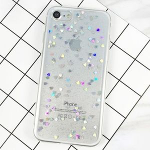 NEW iPhone 6/7/8 Clear Floating Hearts Case